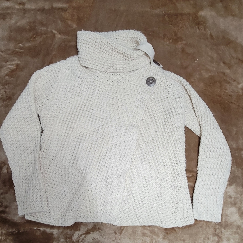 Cozy Cream Sweater with Button Detail